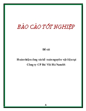 Đề tài Hoàn thiện công tác kế toán nguyên vật liệu tại Công ty Cổ phần Đá Vôi Hà Nam