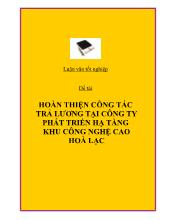 Đề tài Hoàn thiện công tác trả lương tại công ty phát triển hạ tầng khu công nghệ cao Hoà Lạc