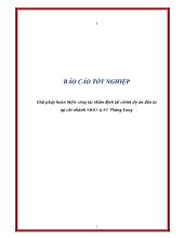 Giải pháp hoàn thiện công tác thẩm định tài chính dự án đầu tư tại chi nhánh Ngân hàng Đầu tư & Phát triển Thăng Long