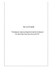 Giải pháp mở rộng hoạt động kinh doanh thẻ tín dụng tại Chi nhánh Ngân hàng Ngoại thương Hà Nội