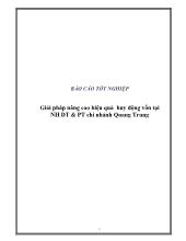 Giải pháp nâng cao hiệu quả huy động vốn tại Ngân hàng đầu tư & Phát triển chi nhánh Quang Trung