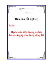 Hạch toán tiền lương và bảo hiểm công ty xây dựng sông Đà