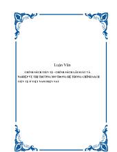 Luận văn Chính sách tiền tệ - Chính sách lãi suất và nghiệp vụ thị trường mở trong hệ thống chính sách tiền tệ ở Việt Nam hiện nay