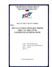 Luận văn Mô tả và phân tích quy trình phục vụ tiệc cưới tại khách sạn Đông Kinh