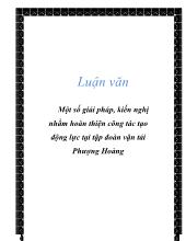 Luận văn Một số giải pháp, kiến nghị nhằm hoàn thiện công tác tạo động lực tại tập đoàn vận tải Phượng Hoàng