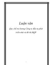 Luận văn Quy chế trả lương Công ty đầu tư phát triển nhà và đô thị BQP