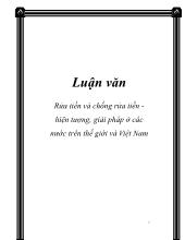 Luận văn Rửa tiền và chống rửa tiền hiện tượng, giải pháp ở các nước trên thế giới và Việt Nam