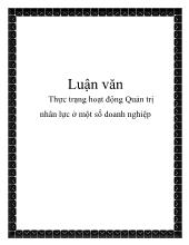 Luận văn Thực trạng hoạt động Quản trị nhân lực ở một số doanh nghiệp