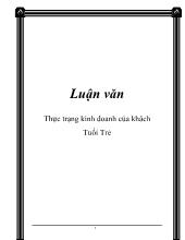 Luận văn Thực trạng kinh doanh của khách Tuổi Trẻ