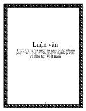 Luận văn Thực trạng và một số giải pháp nhằm phát triển loại hình doanh nghiệp vừa và nhỏ tại Việt Nam
