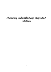Luận văn Thực trạng xuất khẩu hàng nông sản ở Việt Nam