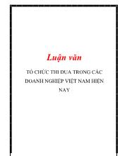 Luận văn Tổ chức thi đua trong các doanh nghiệp Việt Nam hiện nay
