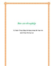 Lý luận về hoạt động tín dụng trung dài hạn của ngân hàng thương mại