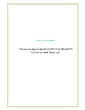 Mở rộng hoạt động tín dụng đối với Doanh nghiệp vừa và nhỏ tại Ngân hàng nông nghiệp và phát triển Việt Nam chi nhánh Thăng Long