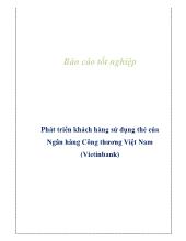 Phát triển khách hàng sử dụng thẻ của Ngân hàng Công thương Việt Nam (Vietinbank)