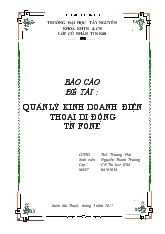 Quản lý kinh doanh điện thoại di động TN fone