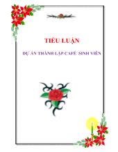 Tiểu luận Dự án thành lập café sinh viên