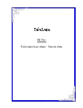 Tiểu luận Giao nhận - Vận tải thức