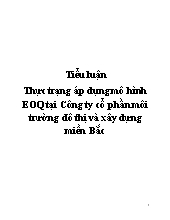 Tiểu luận Thực trạng áp dụng mô hình EOQ tại Công ty cổ phần môi trường đô thị và xây dựng miền Bắc