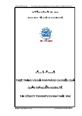 Tiểu luận Thực trạng và giải pháp nâng cao hiệu quả quản trị nguồn nhân lực tại công ty TNHH mtv dv may mặc xuất nhập khẩu Phương Trang