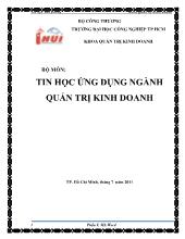 Tiểu luận Tin học ứng dụng ngành quản trị kinh doanh