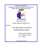 Tiểu luận Xây dựng một gian hàng bán hàng qua mạng