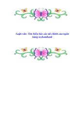 Báo cáo Luận văn Tìm hiểu tài chính của ngân hàng Techombank