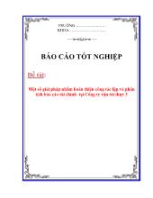 Đề tài Một số giải pháp nhằm hoàn thiện công tác lập và phân tích tài chính tại Công ty vận tải thuỷ 3