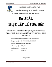 Đề tài Phát triển hoạt động cho vay mua nhà tại ngân hàng VP Bank – Phòng giao dịch Phú Lâm