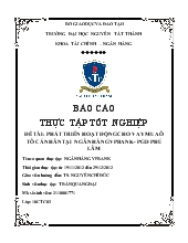Đề tài Phát triển hoạt động cho vay mua ô tô cá nhân tại ngân hàng VP Bank - Phòng giao dịch Phú Lâm