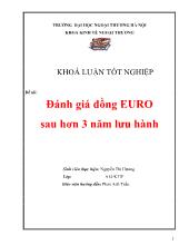 Luận văn Đánh giá đồng EURO sau hơn 3 năm lưu hành