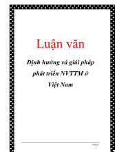 Luận văn Định hướng và giải pháp phát triển Nghiệp vụ thị trường mở ở Việt Nam