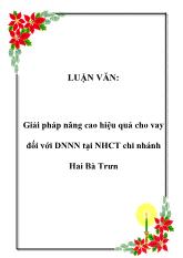 Luận văn Giải pháp nâng cao hiệu quả cho vay đối với Doanh nghiệp Nhà nước tại Ngân hàng công thương chi nhánh Hai Bà Trưng