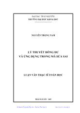 Luận văn Lý thuyết đồng dư và ứng dụng trong mã sửa sai