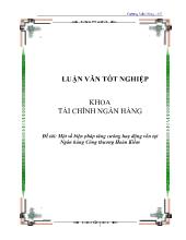 Luận văn Một số biện pháp tăng cường huy động vốn tại Ngân hàng Công thương Hoàn Kiếm