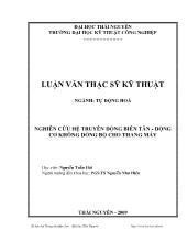 Luận văn Nghiên cứu hệ truyền động biến tần - Động cơ không đồng bộ cho thang máy