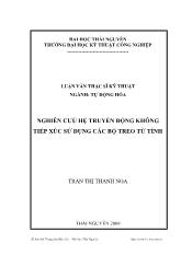 Luận văn Nghiên cưú hệ truyền động không tiếp xúc sử dụng các bộ treo từ tính