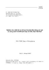 Luận văn Nghiên cứu, thiết kế và chế tạo bộ phát điện bằng sức gió có công suất 10-30kW phù hợp với điều kiện Việt Nam