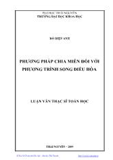Luận văn Phương pháp chia miền đối với phương trình song điều hòa