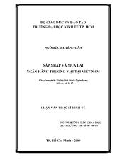 Luận văn Sáp nhập và mua lại ngân hàng thương mại tại Việt Nam