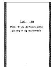 Luận văn Thị trường chứng khoán Việt Nam và một số giải pháp để tiếp tục phát triển