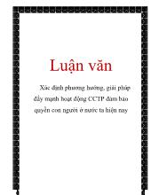 Luận văn Xác định phương hướng, giải pháp đẩy mạnh hoạt động cải cách tư pháp đảm bảo quyền con người ở nước ta hiện nay
