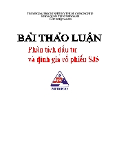 Phân tích đầu tư và đinh giá cổ phiếu SJS