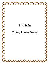 Tiểu luận Chứng khoán Osaka