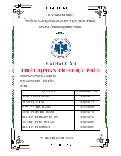 Báo cáo Bài thiết bị phân tích thực phẩm