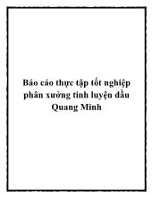 Báo cáo Thực tập tốt nghiệp phân xưởng tinh luyện dầu Quang Minh