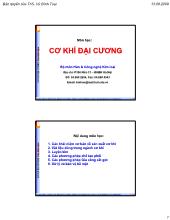 Chuyên đề Cơ khí đại cương