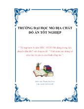 Chuyên đề Tổ hợp bơm ly tâm HΠC 65/35-500 dùng trong vận chuyển dầu khí” với : “ Tính toán các thông số cửa vào và cửa ra của bánh công tác