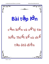 Đề tài Cảm biến và xử lý tín hiệu Thiết kế và chế tạo ôtô điện