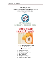 Đề tài Môn học kỹ thuật Cellulose- Giấy công nghệ sản xuất giấy